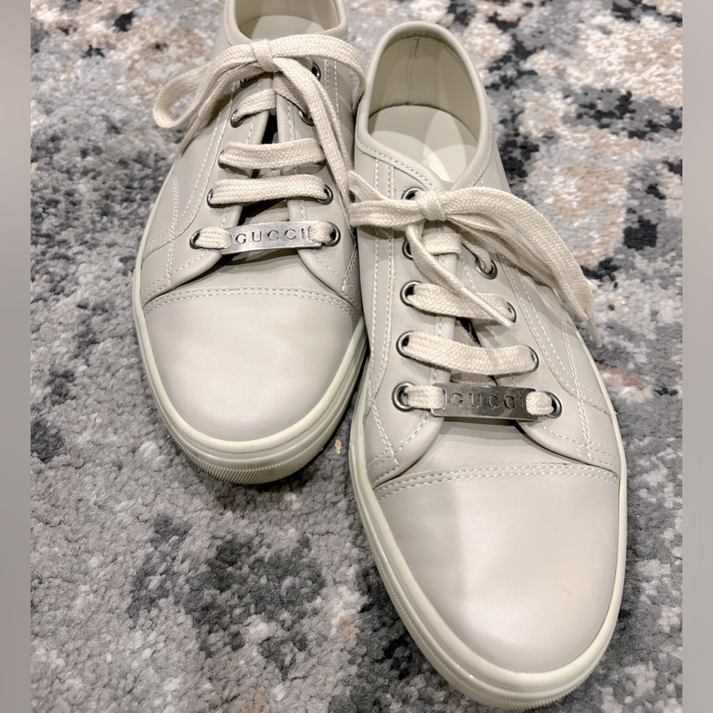 Gucci Beige Leather Casual Tennis shoes for Women